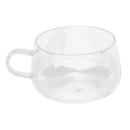 Round Double Wall Borosilicate Glass Cup Coffee Mug Cup Clear  Heat-resistant