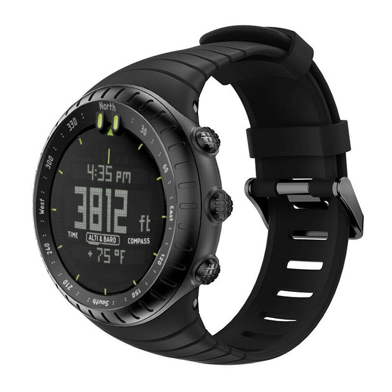 Silicone Watch Replacement Band Strap For SUUNTO CORE Smart Bracelet Black