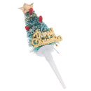 5pcs Merry Christmas Cake Toppers Xmas Tree Cupcake Picks Kids Birthday De B&X
