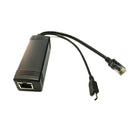 1x Power Over Ethernet 48V To 5V 2A Active POE Splitter Micro USB Adapter Cable