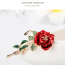 Stylish Elegant Roses Diamond Wedding Bridal Pin Brooches For Women Girls J