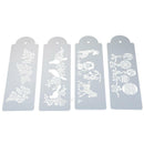 4pcs Animal Branch Shape Cake Stencils Set Cookie Fondant Cake Mould Decor