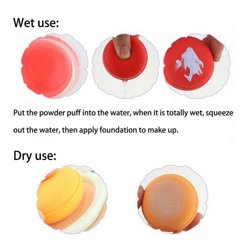 Beauty Sponge 6Pcs/Set Macarons Foam Cosmetics Makeup Blender - For Liquid  Y5T7
