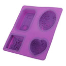 4 Shapes Silicone Fondant Mould Cake Decor Baking Chocolate Soap Icing Molds