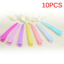 10X Mixed Color Plastic Single Prong Alligator Teeth Hair Clips Bow DIYâ€˜Girls M&