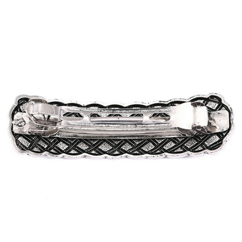 2Pcs Floral French Barrette Celtic Large Hair Clip Clamp Hairpin Clasp
