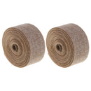 2 Pcs/Set 10M Faux Jute Hessian Burlap Ribbon Easy To Cut Linen Fabric Rustic