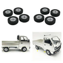 8pcs Simulation Upgrade Rubber Tires 2.2 Inch Wheel Rim for WPL D12 Car