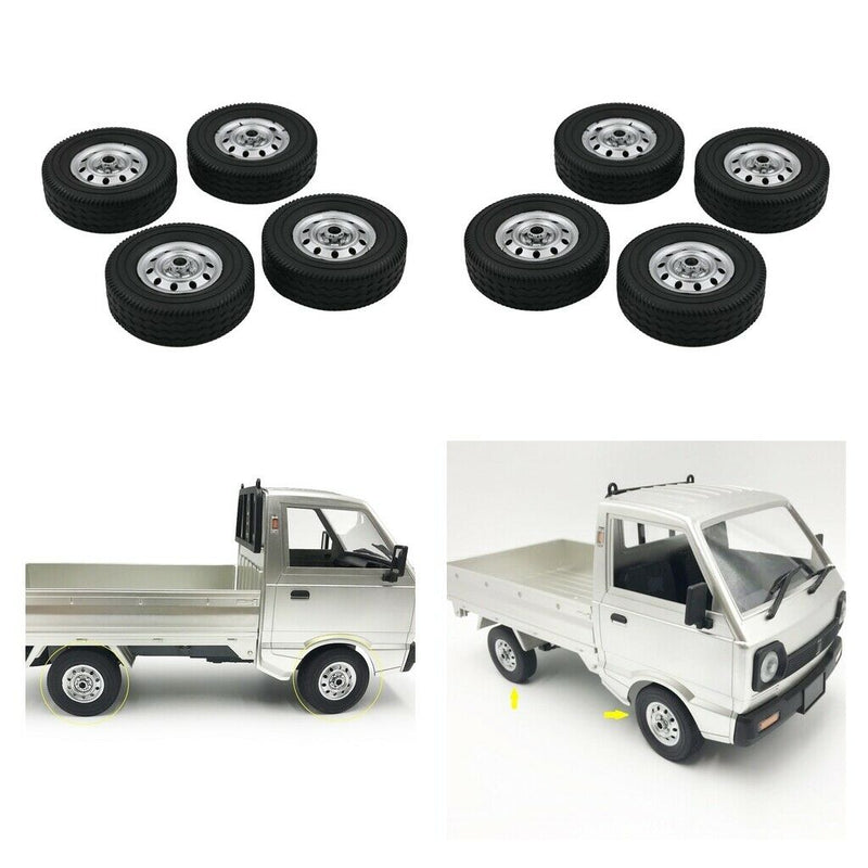 8pcs Simulation Upgrade Rubber Tires 2.2 Inch Wheel Rim for WPL D12 Car