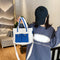 Women Handbags Canvas Shoulder Messenger Crossbody Bag Casual Tote (Blue)