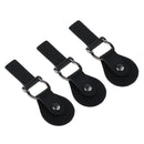 3x Black PU Leather Toggle Buckle Coat Duffle Buttons Jacket Sewing Fastener