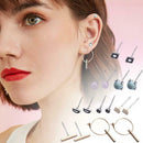 9 Pairs Natural Stone Earrings Small Ornaments Alloy Earrings Jewelry Ornaments