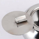 Creative Stainless Steel Drum Shape Lid Ashtray With Cover Car Living Room  P9T7