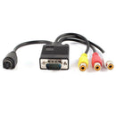 New PC VGA SVGA TO S-Video 3 RCA Composite HD AV TV Out Converter Adapter Cable