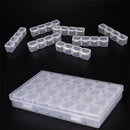 Clear Plastic 28 Slots Nail Art Tools Jewelry Storage Box Case Organizer Bead TO