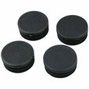 4 Pcs Black Plastic 40mm Dia Round Tubing Tube Insert Caps Covers V3X7