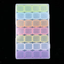 28 Dividers Multicolored Diamond Painting Box Nail Beads Powder Storage Case