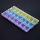 21 Grids Weekly Pills Storage Box Candy Sundries Container Case Home Organizer