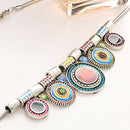 Women Necklace Alloy Plated Retro Pendant Hanging Curb Chain Long Chain Cos