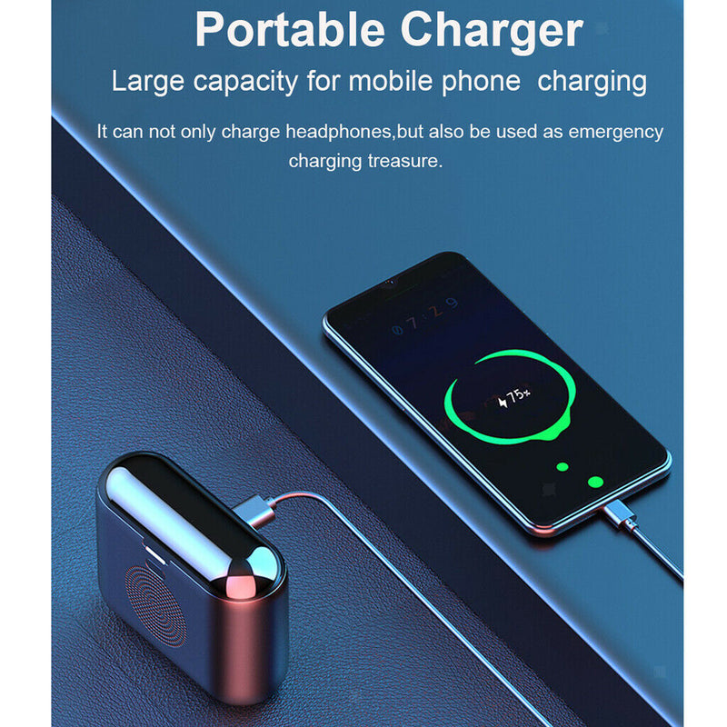 Mini F9  Bluetooth V5.0 Wireless Sports Headset Earphone 2000mAh + Speaker
