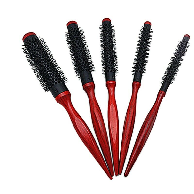 Nylon Hair Round Brush Roller Comb Form Handle For Diy Hairstyle Salon Hair F3W7