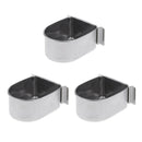 3 x Food & Water Bird Cup, Stainless Steel Feeding Dish Feeder for Parrot Macaw