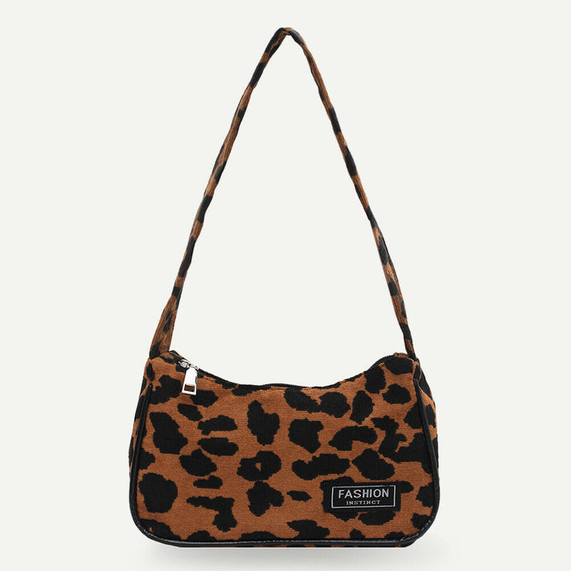 Animal Pattern Women Underarm Shoulder Bag Women Travel Handbags (Leopard)