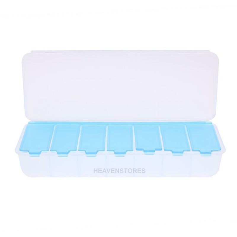 Large 7 Compartment Holder Convenient Jewelry Contact Lens Storage Box hv2n