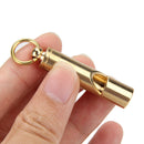 1pcs Solid Brass EDC Whistle Keychain Ring Emergency Survival Aid For Camping