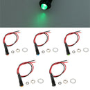 DC24V Metal 8mm Car Truck Boat Red LED Panel Dash Warning Light Indicator