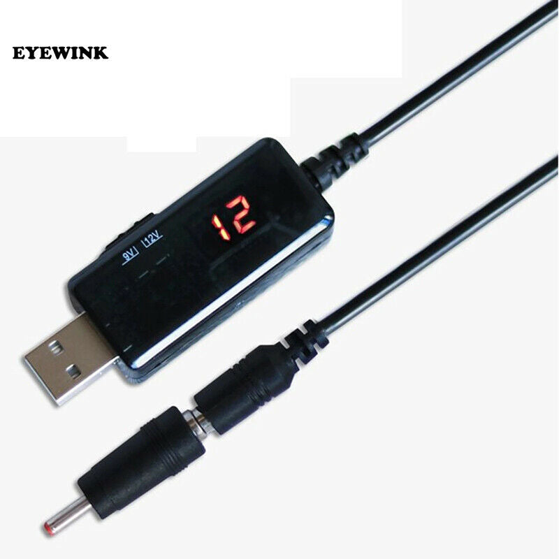 USB Boost Converter DC 5V to 9V 12V USB Step-up Converter Cable + ConnectorB Ew