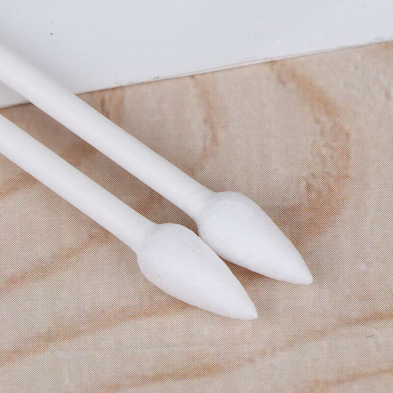 25Pcs Cotton Disposable Stick Cleaning Tool For Earphone Charge OZ