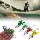 4Pcs/Set Frog Jelly Fishing Lure Spinner Trout Pike Perch Bass Bait Tackle U5L6