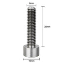 10pcs M6*25 Titanium Alloy Screws Hexagon Cap Head Socket Allen Key Bolt