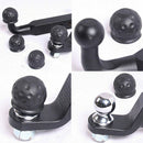 Black Rubber Tow Ball Bar Towing Protect Towbar Towball Cap Cover 50mm ZOU