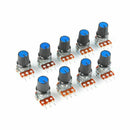 9 PCS (1pcx9 Value) Linear Potentiometer 15mm Shaft With Nuts And Potentiom