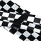 Mens Black White Plaid Checkered Necktie Neck Tie