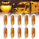 10x Amber 4 LED Clearance Side Marker Light for Car Truck Trailer Pickup 12-24V