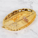 Fine trendy Jewelry plate storage tray ceramic key plate electroplating gol P1E5