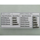 M3 M4 Steel Security Torx Socket Head Screw Matched Wrench Assortment Kit 180pcs