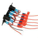 5 GANG ON/OFF TOGGLE ROCKER SWITCH PANEL W/ 12V-24V LED VOLTMETER 4.1A, DUAL USB