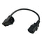 IEC320 C14 Male Right Angle To C13 Female 3 Prong