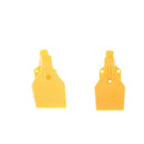2pcs Three Holes Plastic 1/4 Air  Blower Jet Washer Nozzles Yellow 46mm