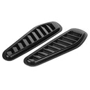 1 Pair Decorative Car Hood Vents ABS Air Intake Scoop Bonnet Louvers Black