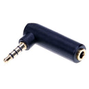 3.5mm Male to Female 90 Degree Adapter Audio Mic Stereo Plug Connector