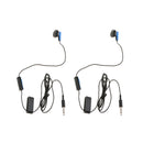 2Pcs Wired Mono Earphone Single Earbud fits for Sony PS4 with Mic 3.5mm Jack