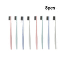 8Pcs Bamboo Charcoal Nano Ultra Soft Oral Hygiene Toothbrush Solid Oral C IZP