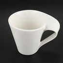 Creative Wave Ceramic Fancy Coffee Cup and Saucer Set European Small Luxury