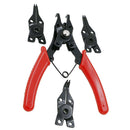 4 In1 Snap Ring Pliers Head Circlip Clip Tool Set with Plastic Handle Red