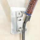 2PCS Free Punching Space Aluminum Shower Base Without Hooks Adjustable Ba GFF